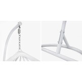Hangstoel Ei Stoel met Frame - Wit - 64% Korting - Max. 125kg