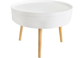 Houten Salontafel met Opbergruimte (Wit) - 56% Korting!