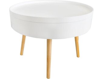 Houten Salontafel met Opbergruimte (Wit) - 56% Korting!