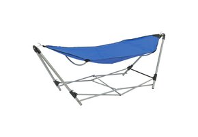 vidaXL Hangmat met standaard blauw - 46% Korting