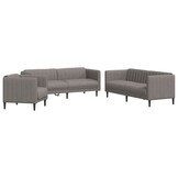 vidaXL 3-delige Loungeset stof taupe | 40% Korting!