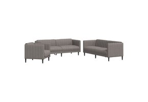 vidaXL 3-delige Loungeset stof taupe | 40% Korting!