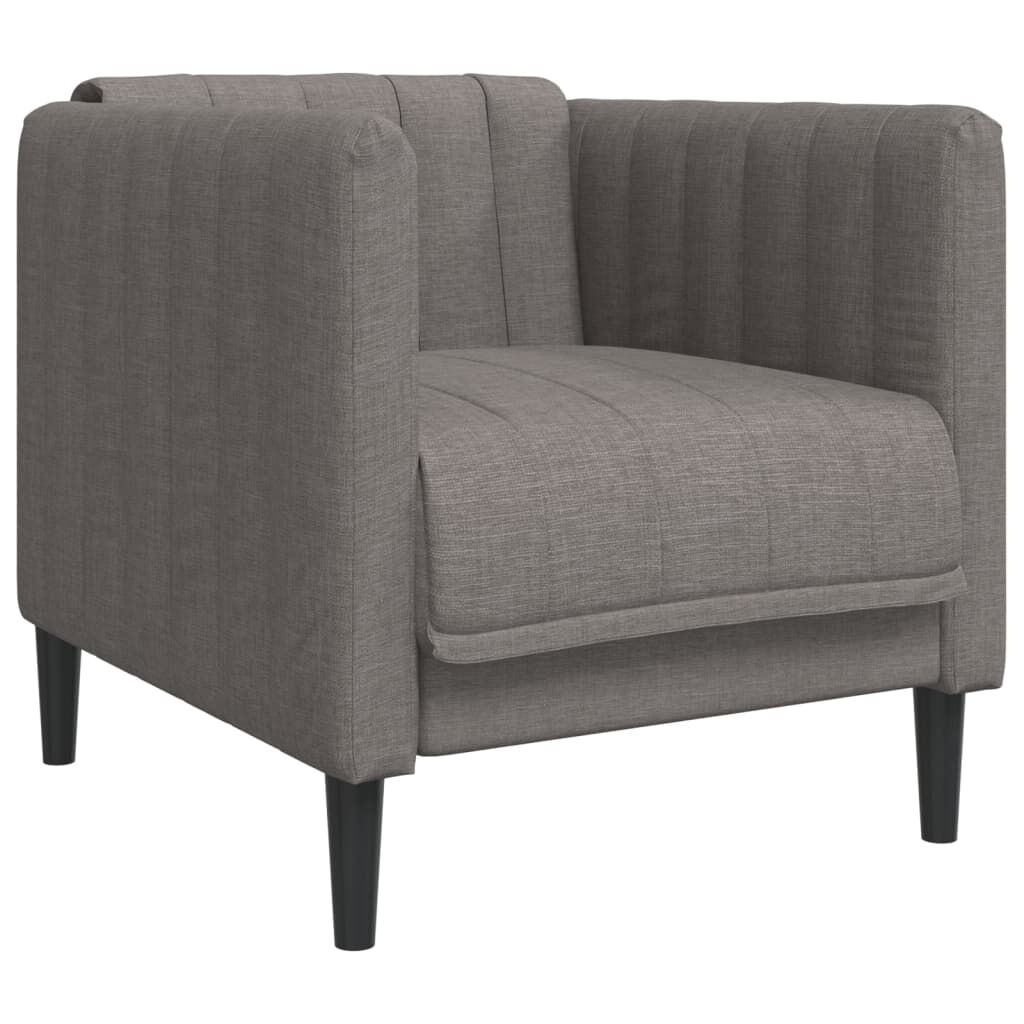 vidaXL 3-delige Loungeset stof taupe | 40% Korting!