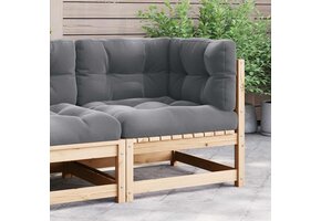 vidaXL Tuinhoekbank Grenenhout & Grijze Kussens - 53% Korting!