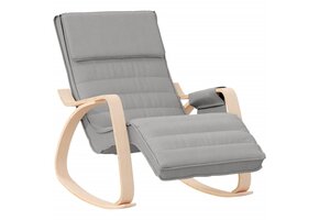 VidaXL Schommelstoel stof lichtgrijs - 50% Korting!