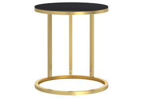 vidaXL Bijzettafel Glas & Metaal | 45cm | 46% Korting