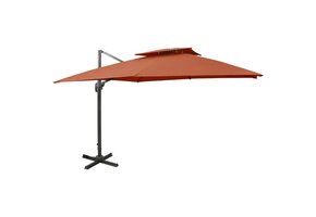 vidaXL Zweefparasol Terracotta - 300x300 cm - 40% Korting