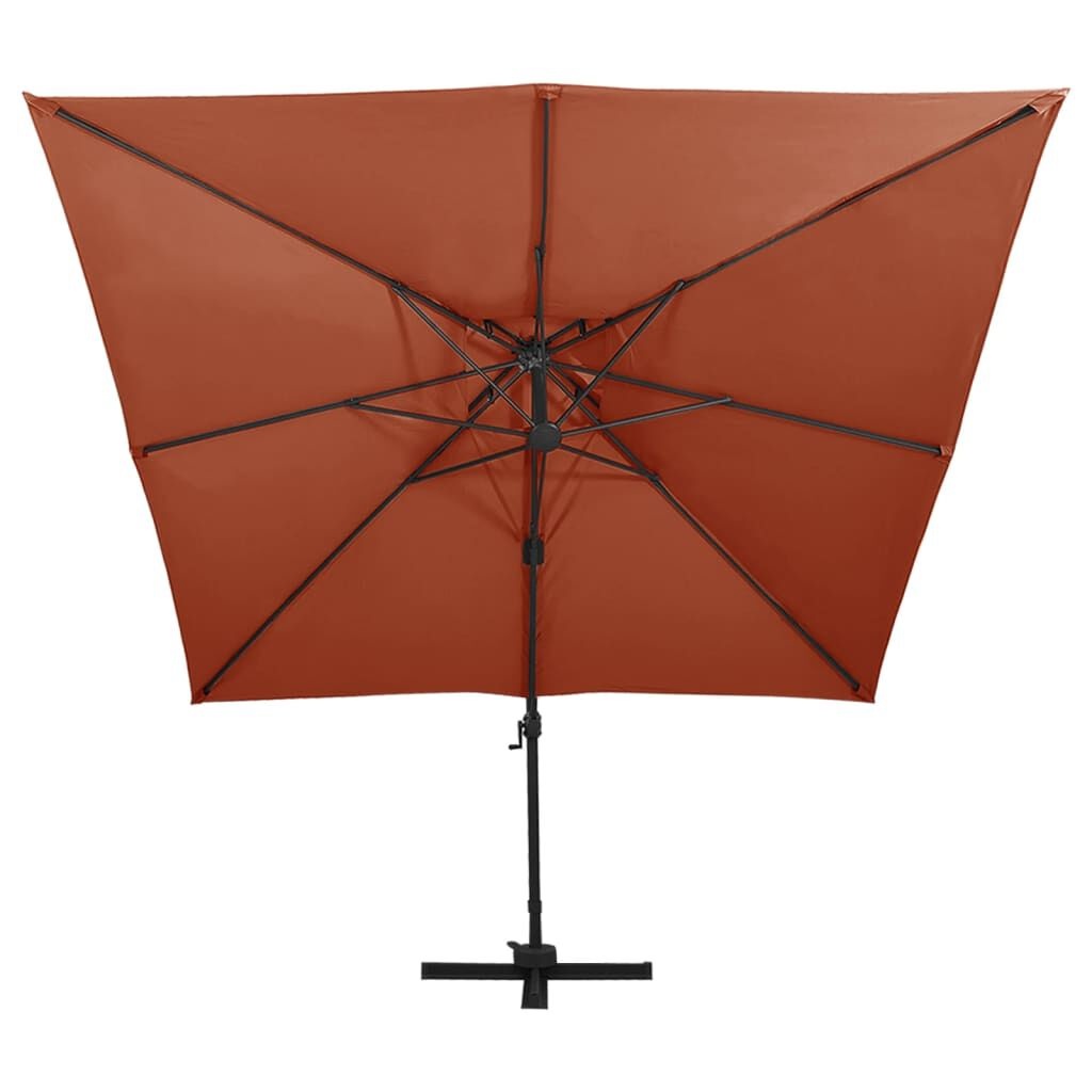 vidaXL Zweefparasol Terracotta - 300x300 cm - 40% Korting