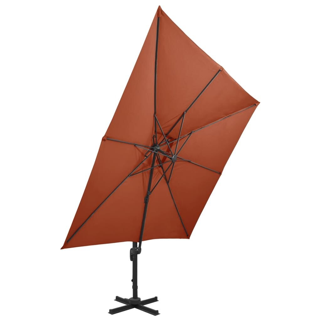 vidaXL Zweefparasol Terracotta - 300x300 cm - 40% Korting