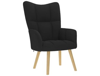 VidaXL Relaxstoel stof zwart - 51% korting!