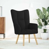 VidaXL Relaxstoel stof zwart - 51% korting!