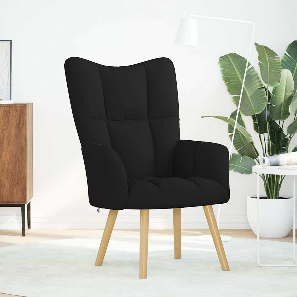 VidaXL Relaxstoel stof zwart - 51% korting!