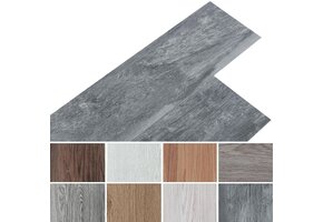 INMOZATA PVC Vloerstickers Donkergrijs Houtnerf - 46% Korting!