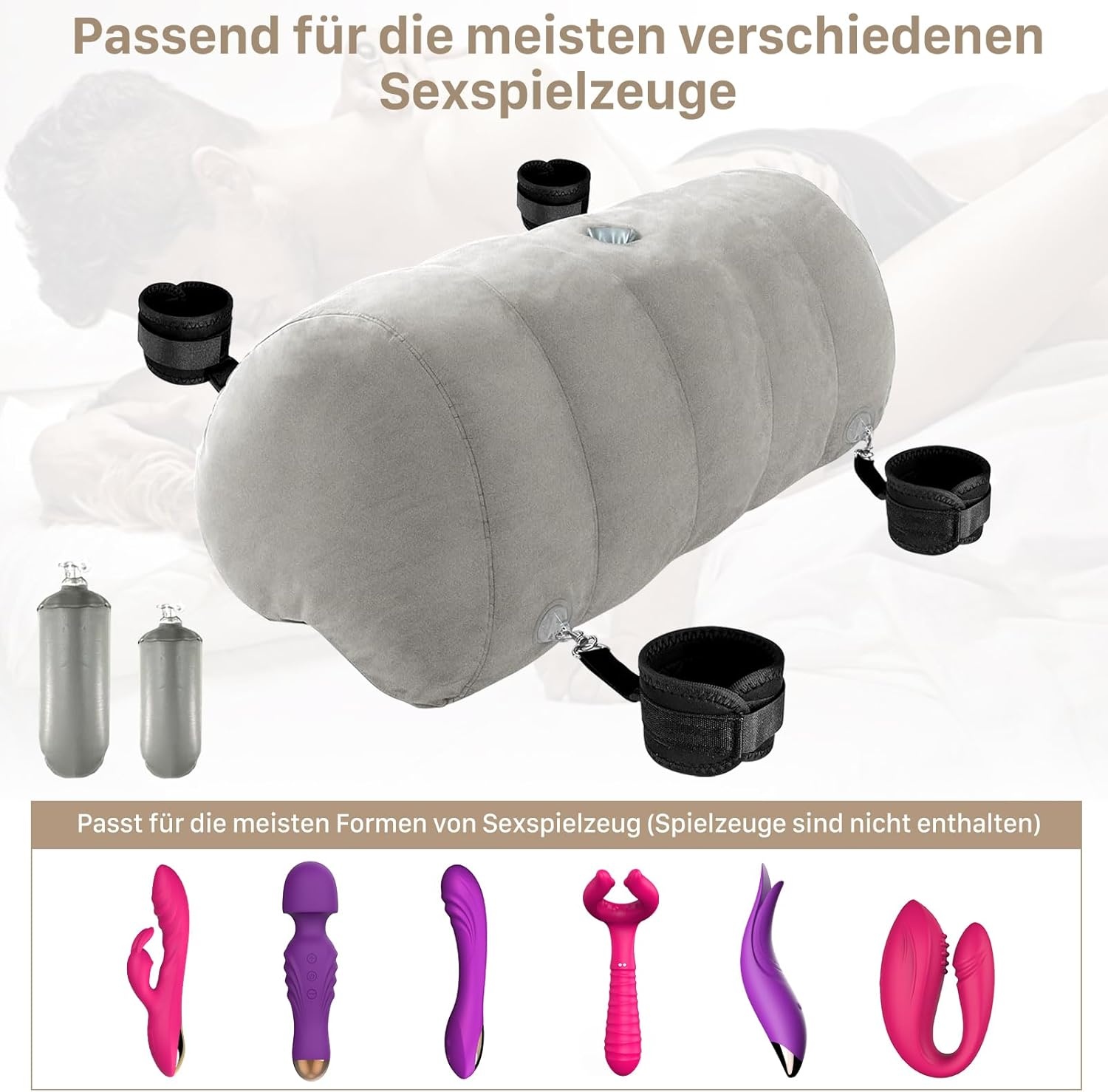 Lumbaal Kussen met Dildo Houder & BDSM Kit - Nu 42% Korting!