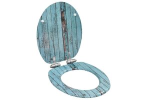 vidaXL Toiletbril Oud Hout MDF - Soft-Close, 46% Korting