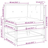 vidaXL Hoekbank met Kussens | Ger. Grenenhout | 40% Korting