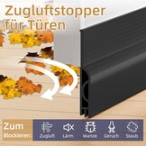 Ormein Zelfklevende Tochtstopper - Zwart, 2m - 46% Korting!