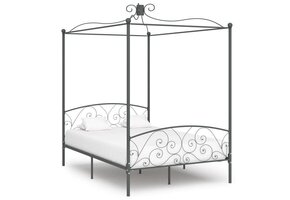 vidaXL Hemelbedframe Metaal Grijs 120x200 cm - Nu 46% Korting!