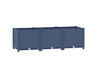 vidaXL Verhoogde Plantenbak 120x40x38 cm Blauwgrijs - 51% Korting!