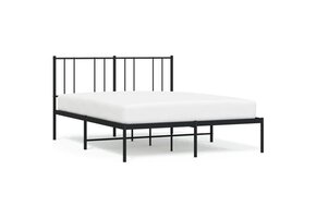 vidaXL Bedframe Metaal Zwart 160x200 cm - 59% Korting!