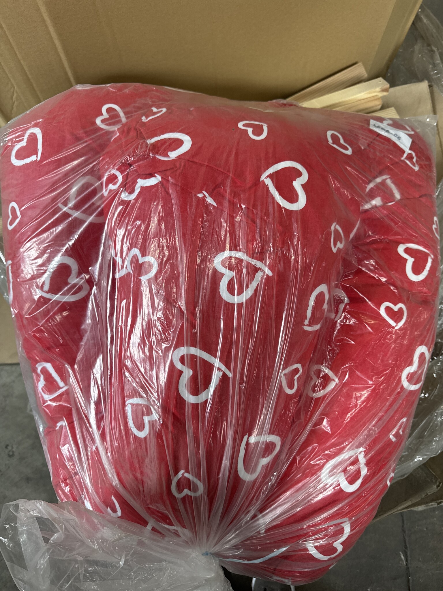 Zwangerschapskussen 235cm Katoen Rood/Wit Hartjes - 51% Korting!