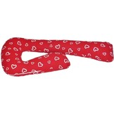Zwangerschapskussen 235cm Katoen Rood/Wit Hartjes - 51% Korting!