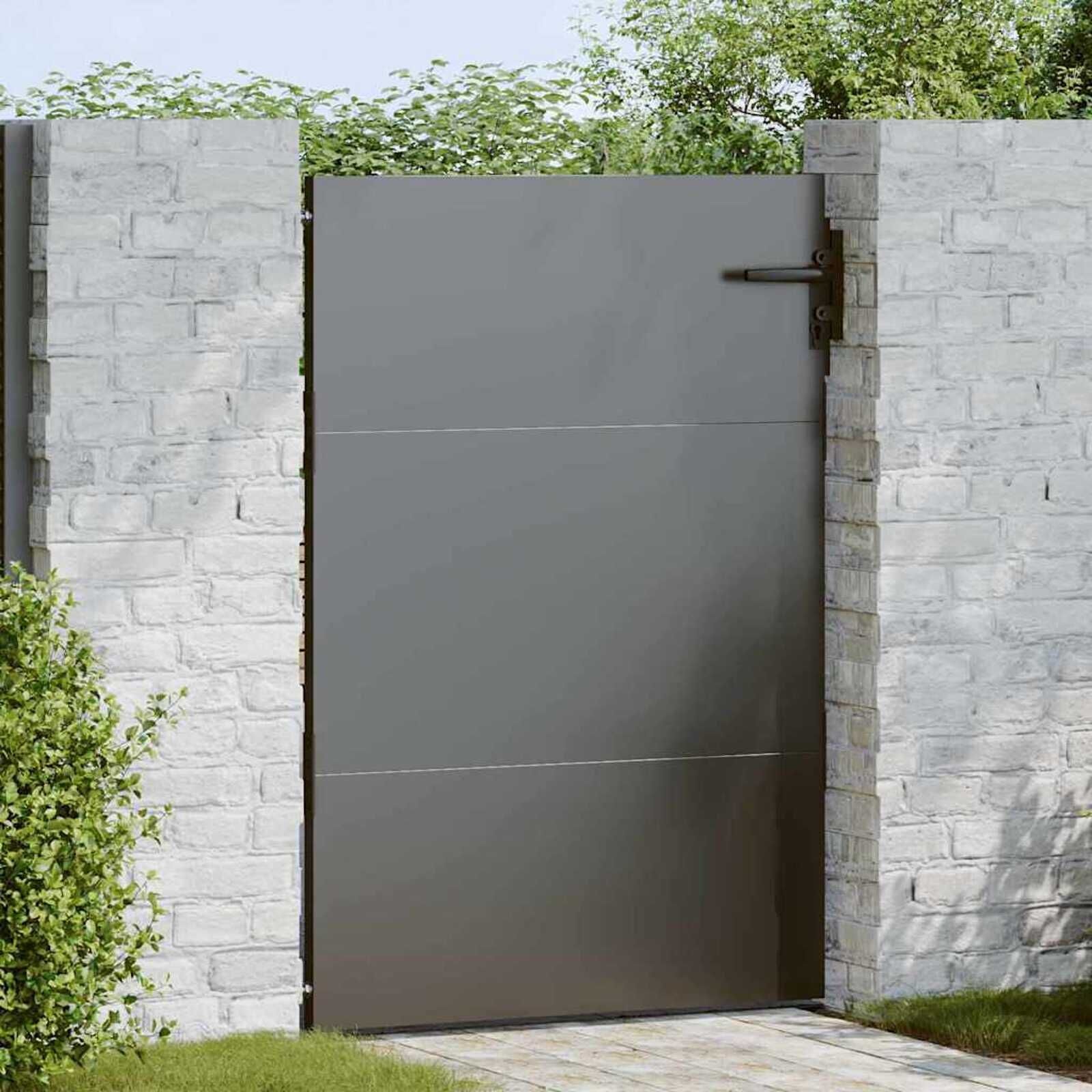 vidaXL Tuinpoort Zwart (105x150cm) - 40% Korting!