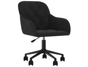 vidaXL Kantoorstoel Fluweel Zwart - 40% Korting!
