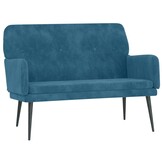 vidaXL Bankje Blauw Fluweel - 40% Korting!