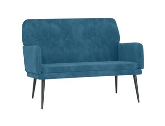 vidaXL Bankje Blauw Fluweel - 40% Korting!