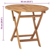 vidaXL Teakhouten Tuintafel (85x76 cm) - 51% Korting!