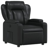 vidaXL Fauteuil Kunstleer Zwart - 40% Korting