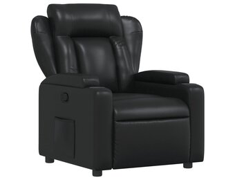 vidaXL Fauteuil Kunstleer Zwart - 40% Korting