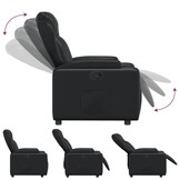vidaXL Fauteuil Kunstleer Zwart - 40% Korting