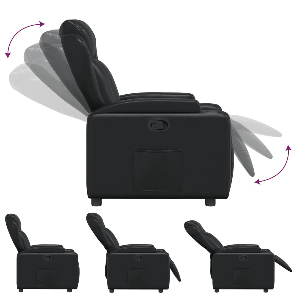 vidaXL Fauteuil Kunstleer Zwart - 40% Korting