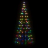 vidaXL LED-kerstboom vlaggenmast 180 cm - Kleurrijk - 40% korting