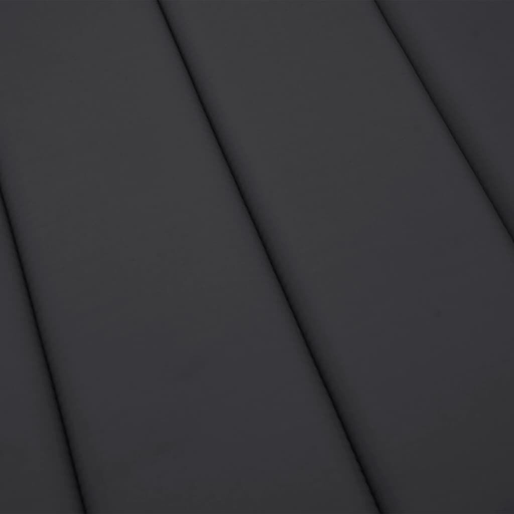 vidaXL Ligbedkussen Oxford Stof Zwart (186x58x3 cm) - 65% Korting!