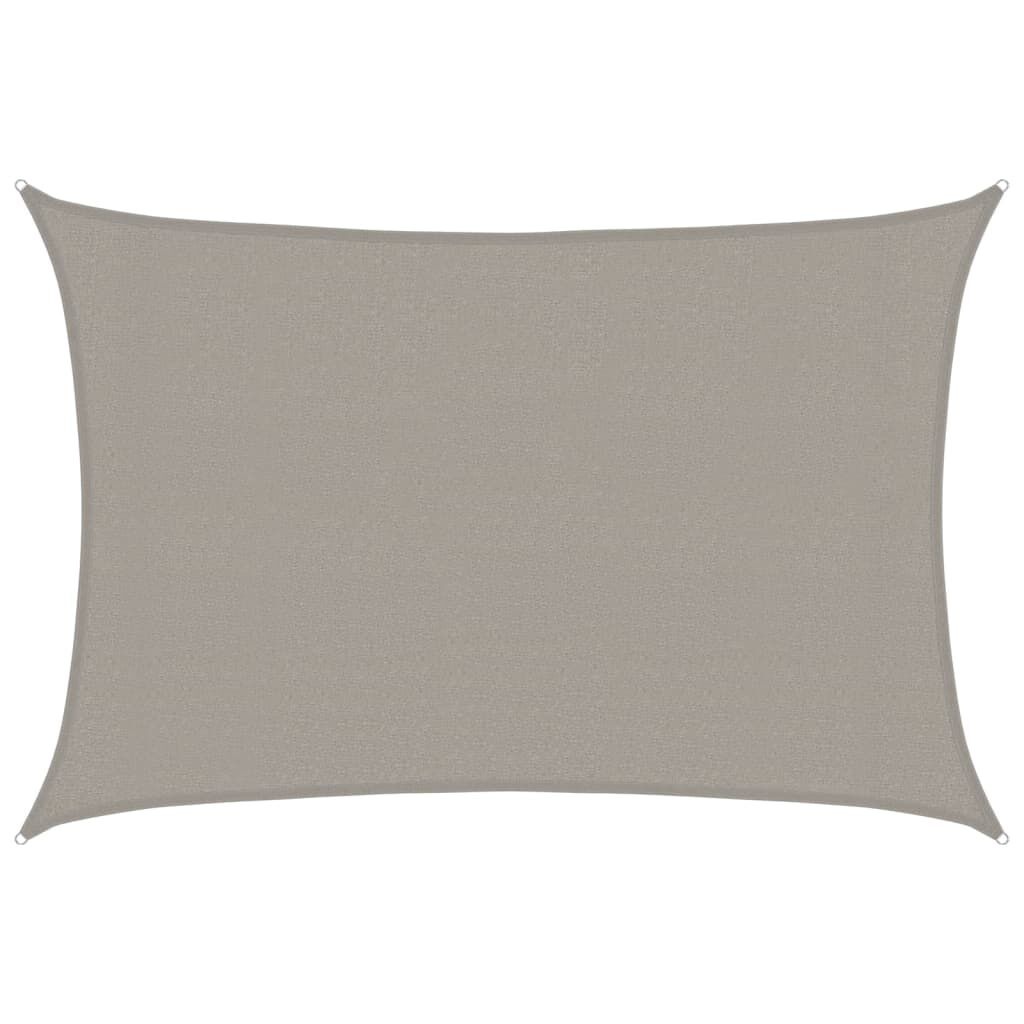 vidaXL Zonnezeil Rechthoekig 3x5m HDPE Lichtgrijs - 64% Korting!