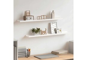 vidaXL Fotoplanken 2 st. 80x9x3 cm MDF Wit - 56% Korting