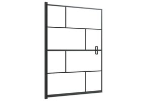 VidaXL Douchewand 100x140 cm ESG Zwart - 51% Korting!