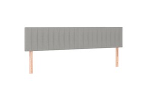 vidaXL Hoofdborden 2 st 90x5x78/88 cm Stof Lichtgrijs - 46% Korting