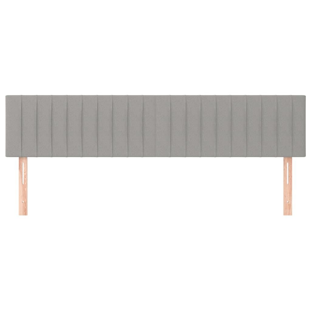 vidaXL Hoofdborden 2 st 90x5x78/88 cm Stof Lichtgrijs - 46% Korting
