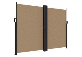 Uittrekbaar Windscherm VidaXL 180x1000 cm Taupe - 56% Korting!