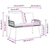VidaXL Tuinbank met Kussen Bruin | 47% Korting