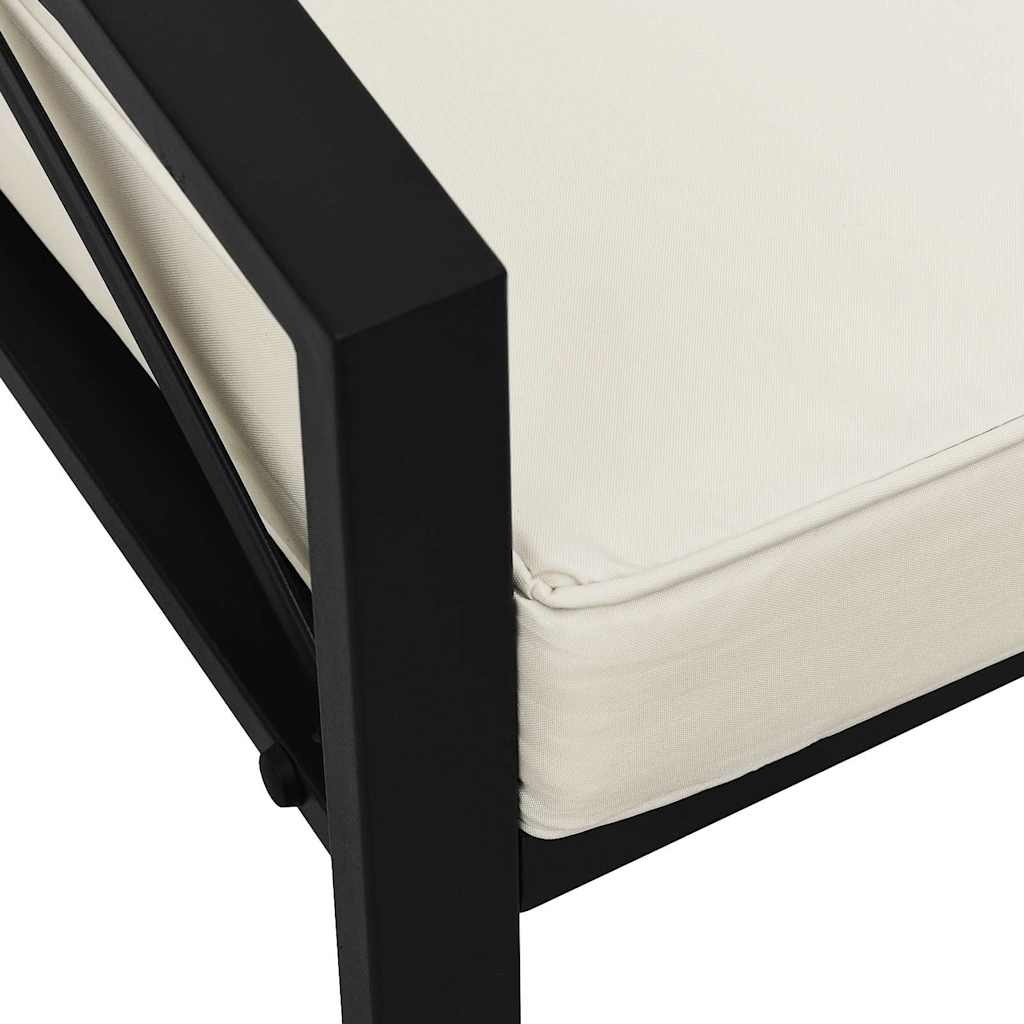 VidaXL Tuinstoel Staal Zwart/Zand - 47% Korting!