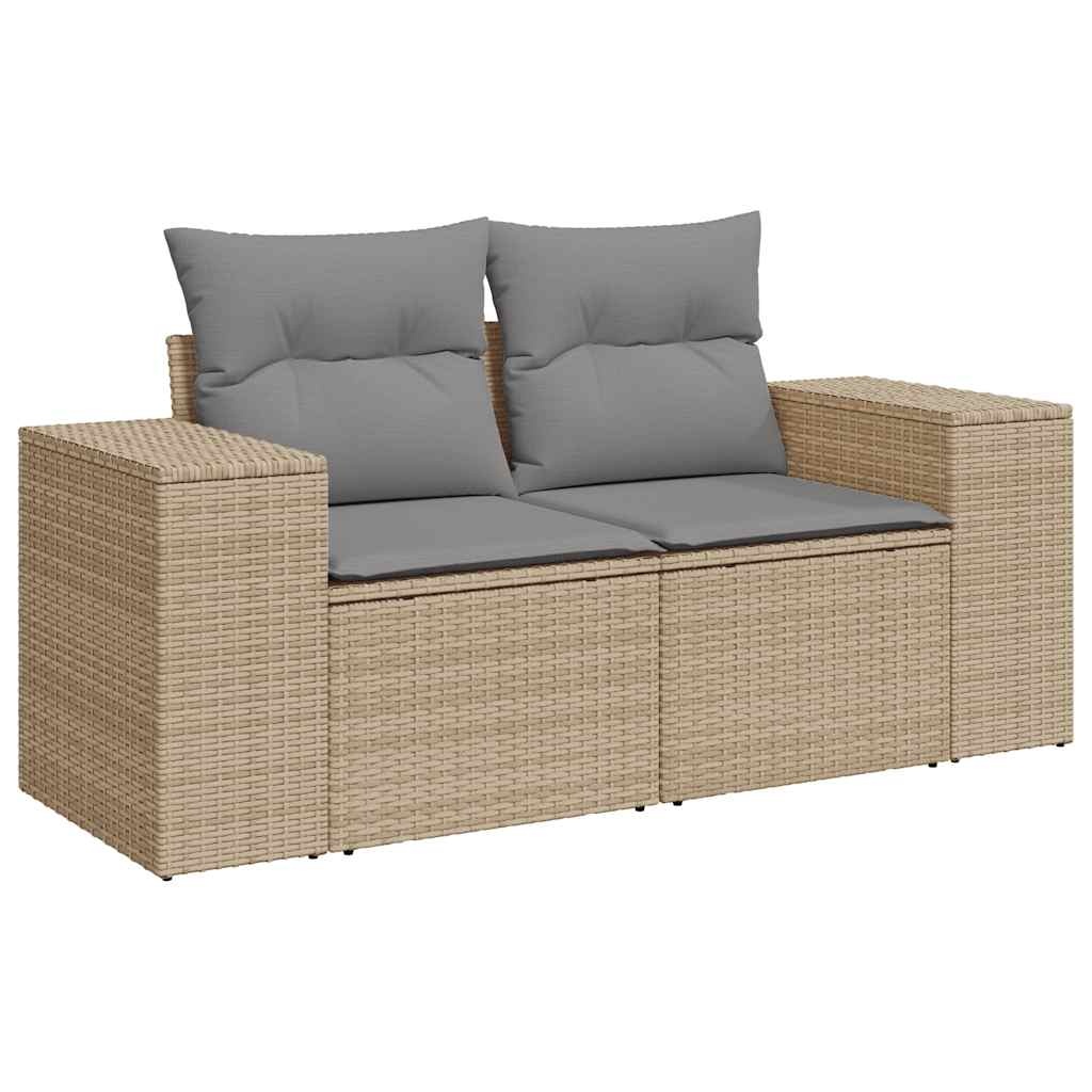 vidaXL Tuinbank 2-zits poly rattan beige (47% korting)