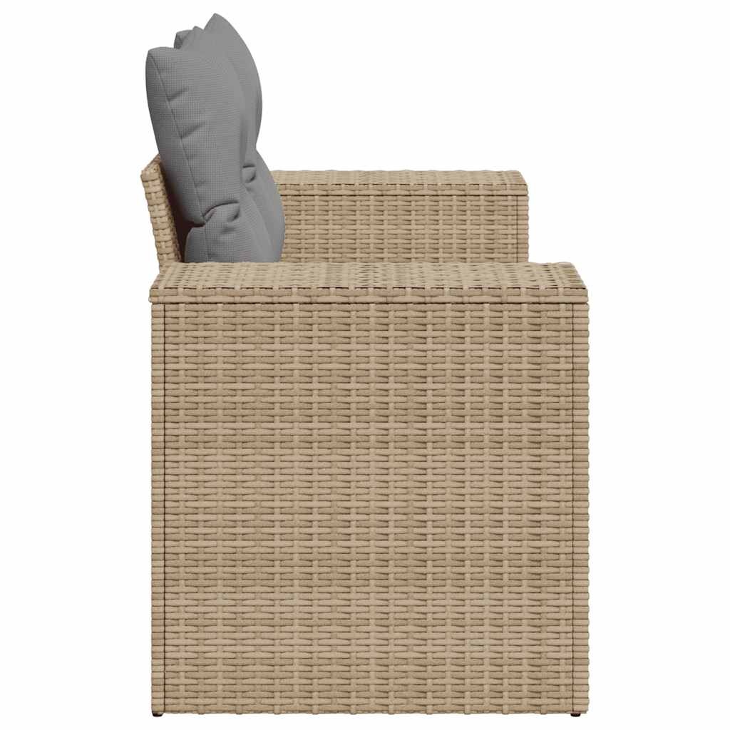 vidaXL Tuinbank 2-zits poly rattan beige (47% korting)