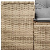 vidaXL Tuinbank 2-zits poly rattan beige (47% korting)