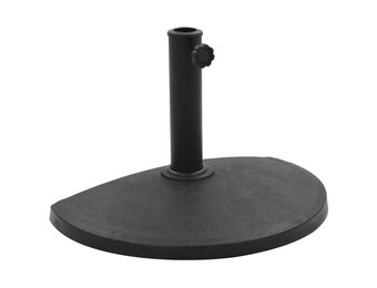 vidaXL Halfronde Parasolvoet 9kg Polyresin Zwart - 64% Korting!