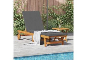 vidaXL Ligstoel met Kussen - Massief Acaciahout - 56% Korting!